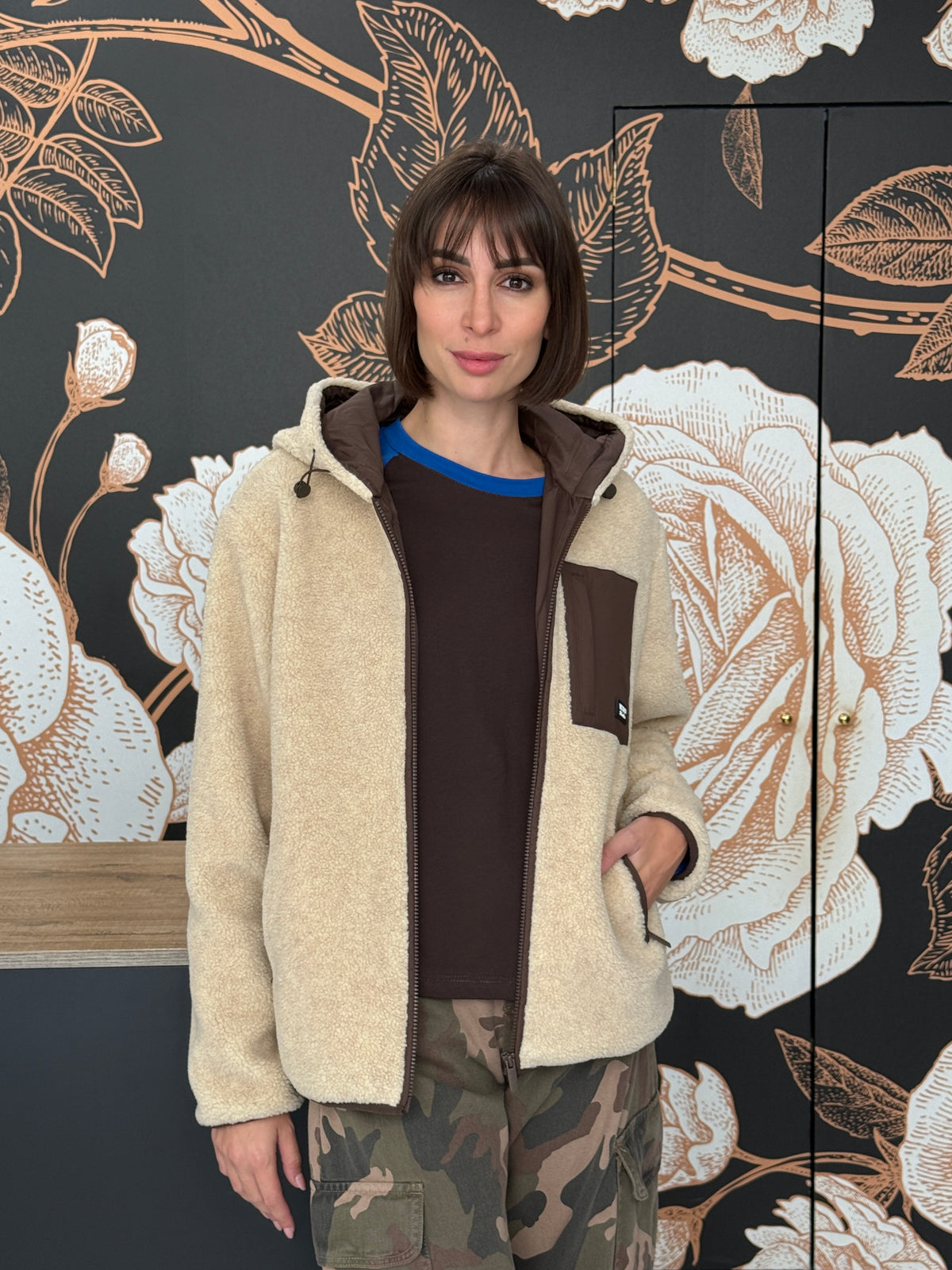 Giacca in tessuto Teddy con taschino - Vicolo