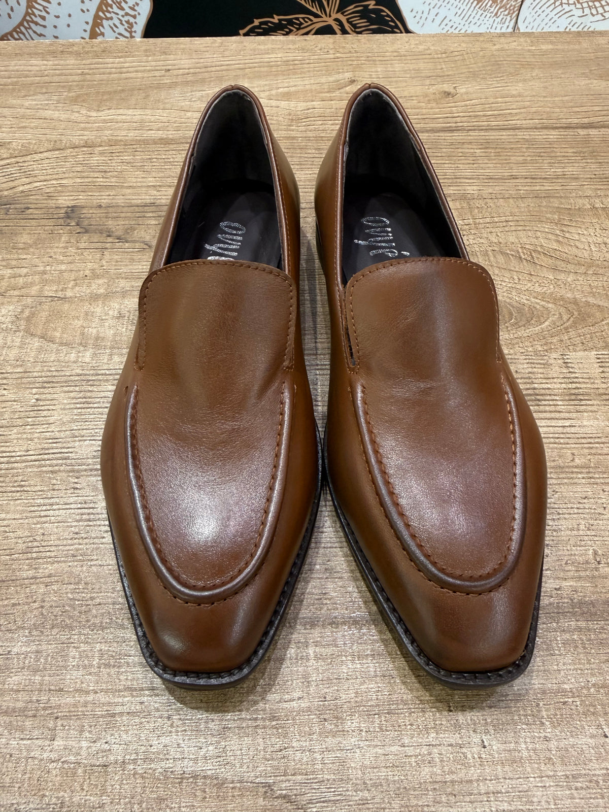 Mocassino in pelle marrone cuoio - Ovye’