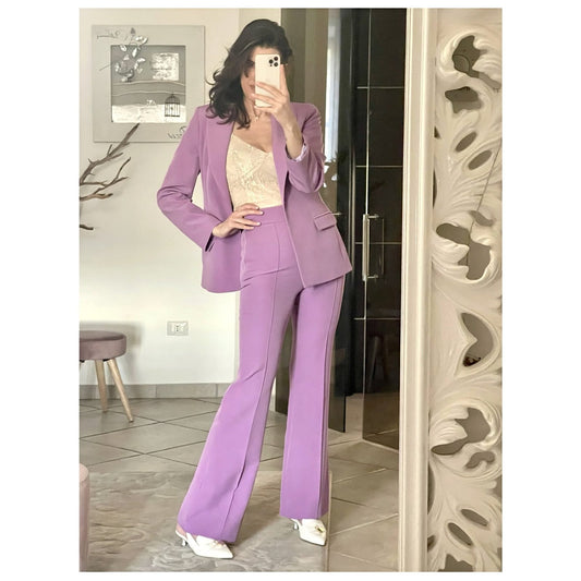Pantalone a zampa glicine