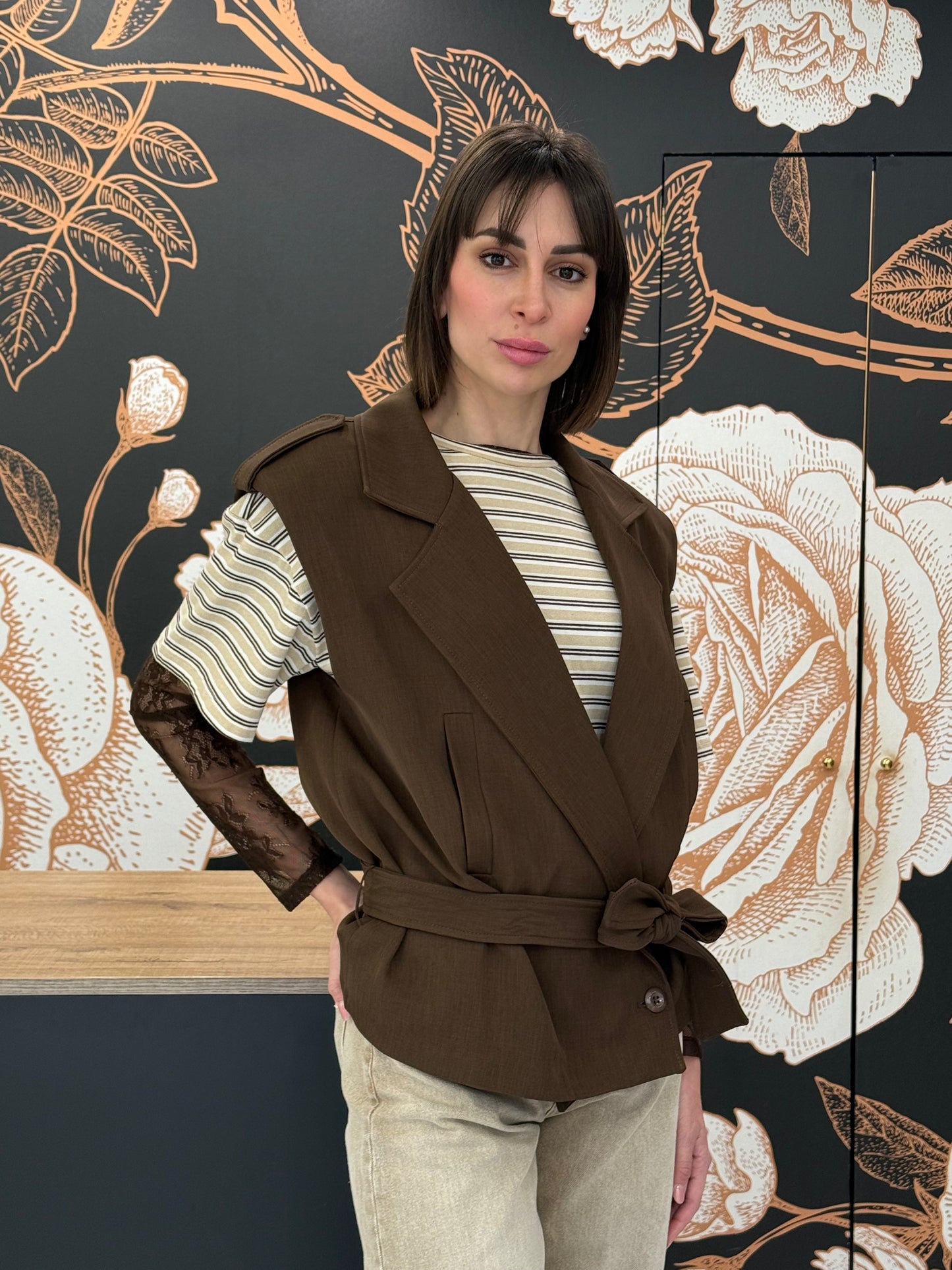 Gilet con cintura e spalline - HAVEONE