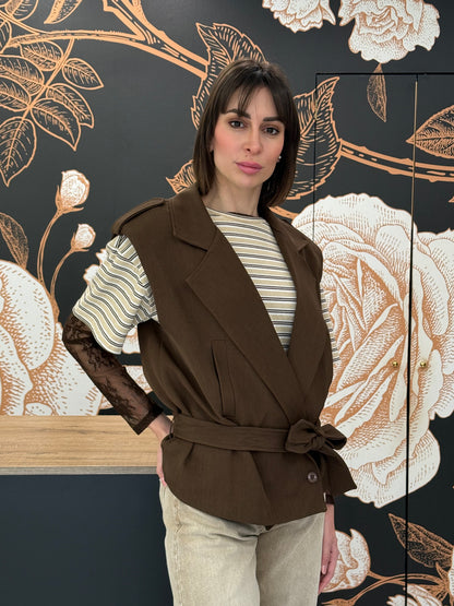 Gilet con cintura e spalline - HAVEONE