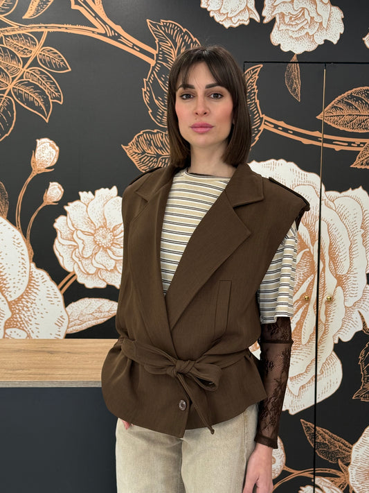 Gilet con cintura e spalline - HAVEONE