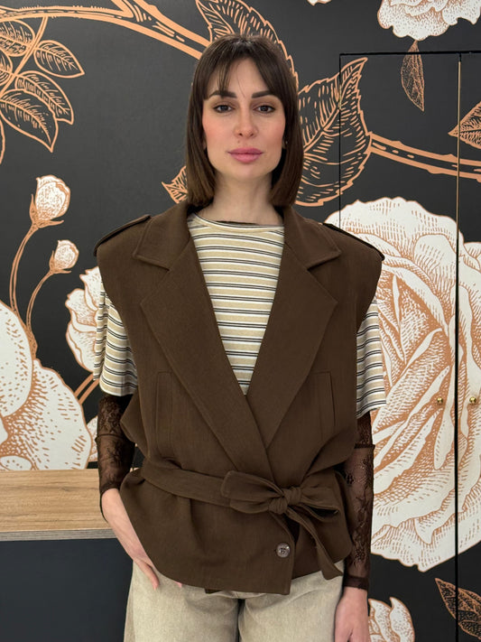Gilet con cintura e spalline - HAVEONE