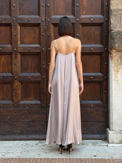 Abito satin con scollo a V Glacé - Vicolo