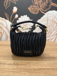 Borsa Hook Ecopelle Trapuntata Puffy Nero - Vicolo