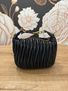 Borsa Hook Ecopelle Trapuntata Puffy Nero - Vicolo