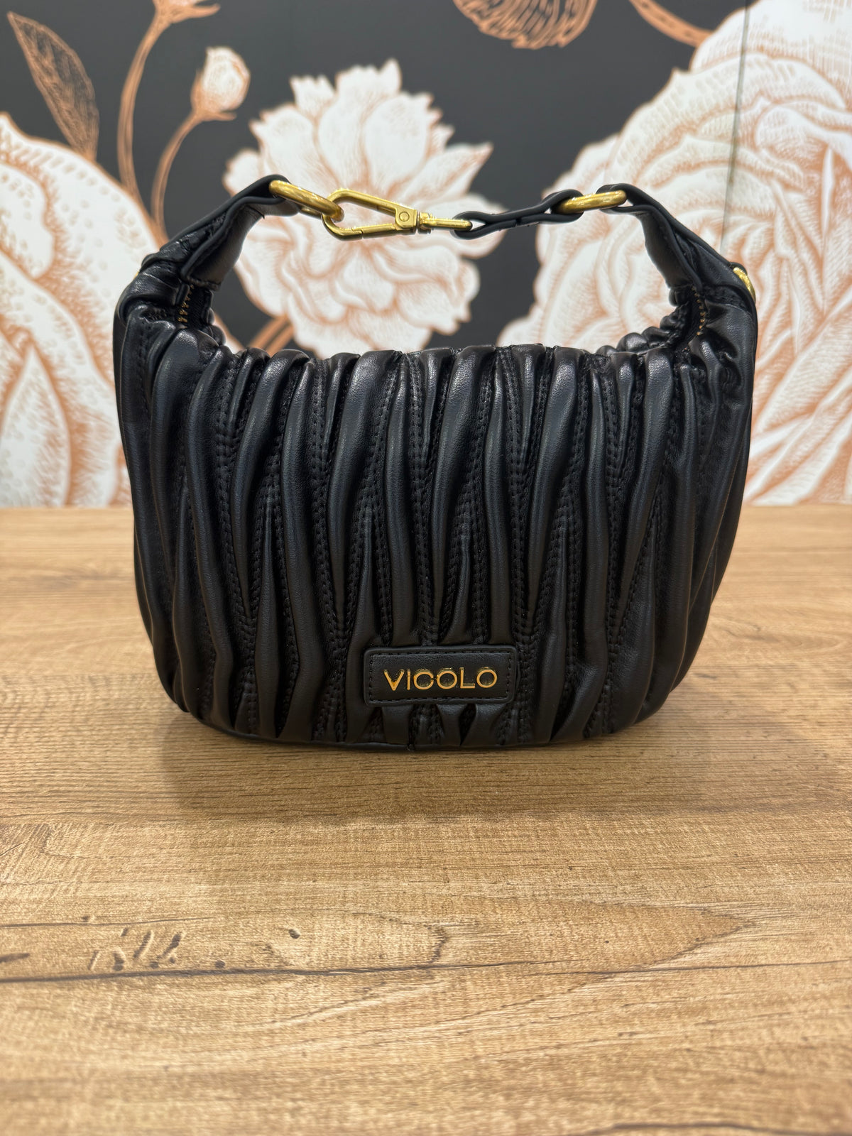 Borsa Hook Ecopelle Trapuntata Puffy Nero - Vicolo