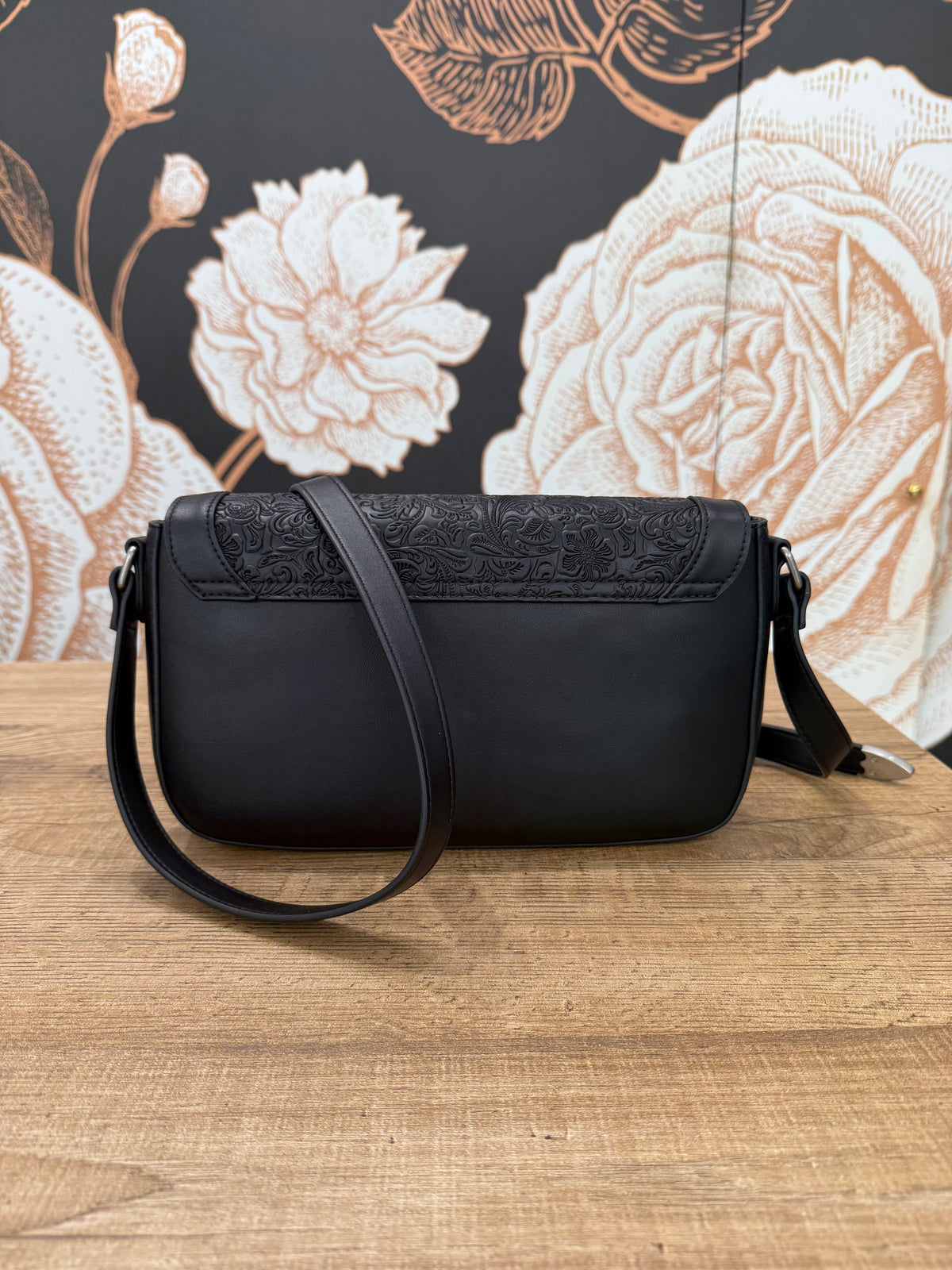 Borsa nomad impressa Country nero - Vicolo