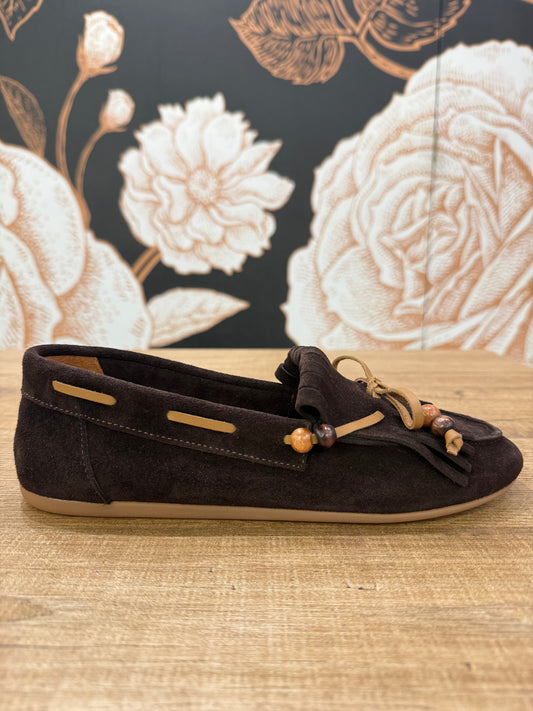 Mocassino in camoscio moro - Ovyè