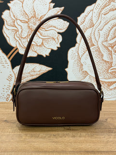 Borsa a spalla modello TRUNK cioccolato - Vicolo