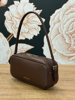 Borsa a spalla modello TRUNK cioccolato - Vicolo