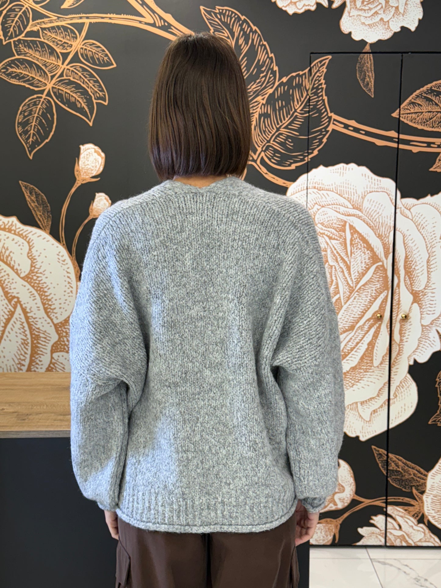 Cardigan tre bottoni grigio -  HaveOne