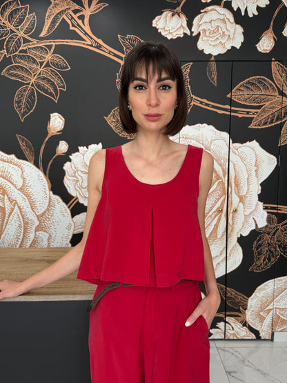 Top cropped giro manica India - Haveone