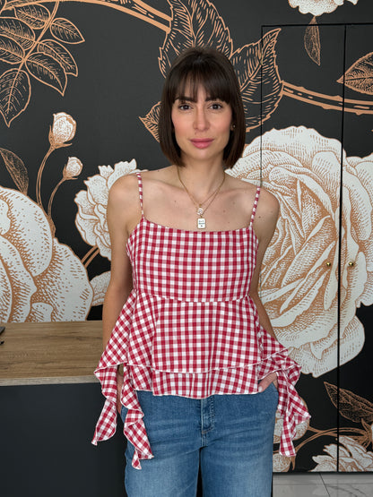 Top Vichy rosso - Lumina