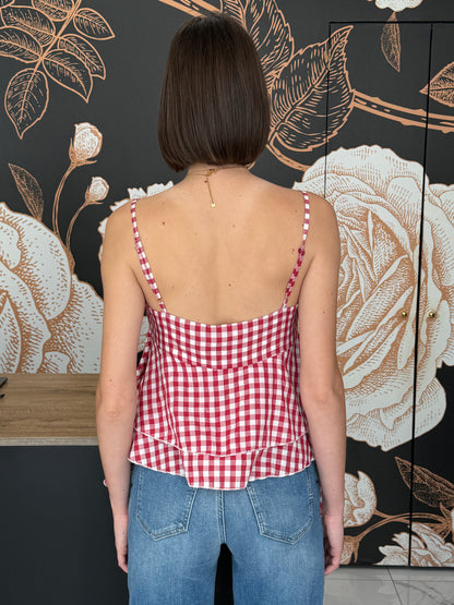 Top Vichy rosso - Lumina