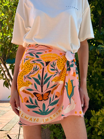 Gonna pareo Mexico colore rosa - Haveone