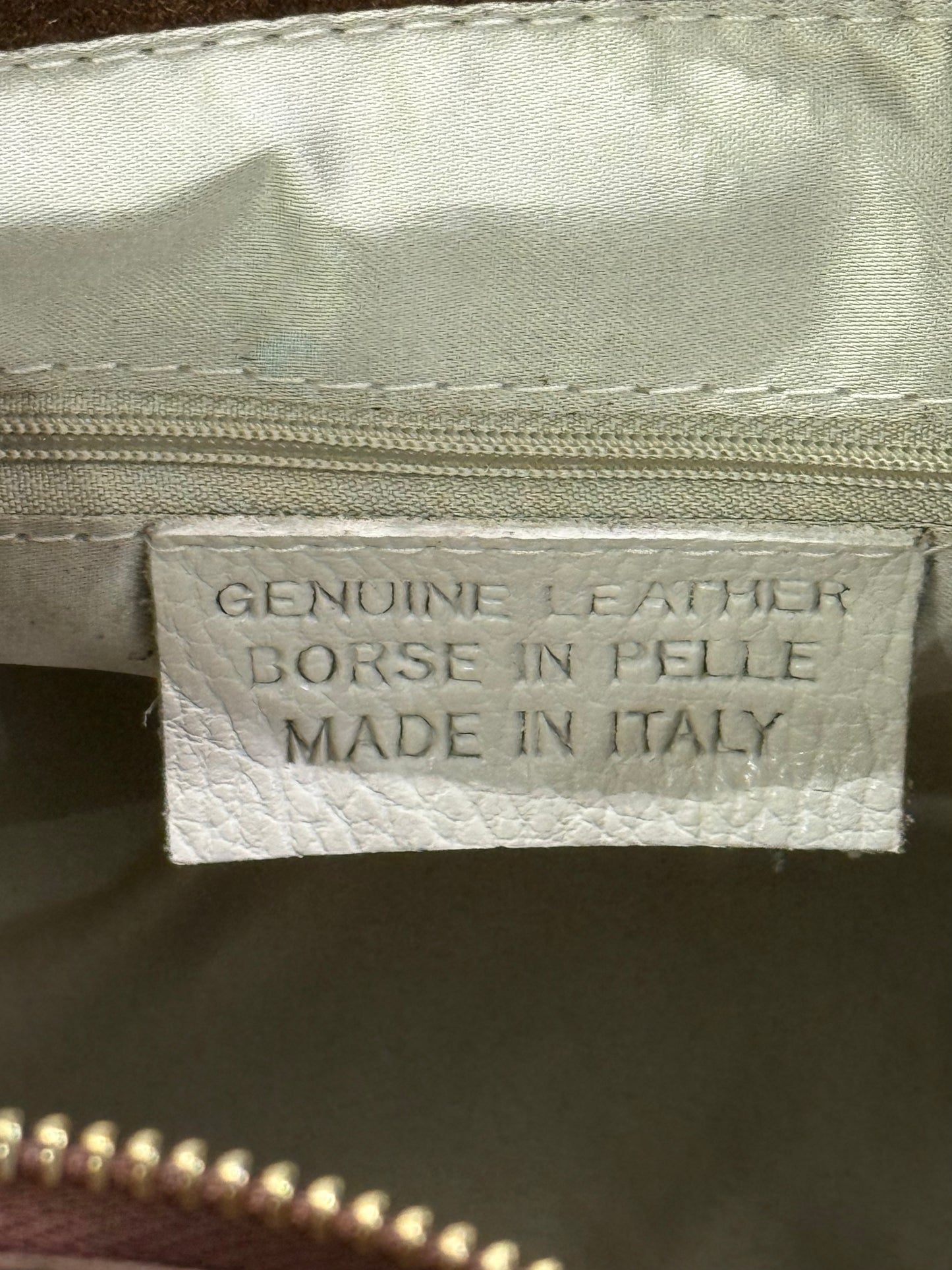 Borsa Retrò in suede colore  sigaro - Emporio Club