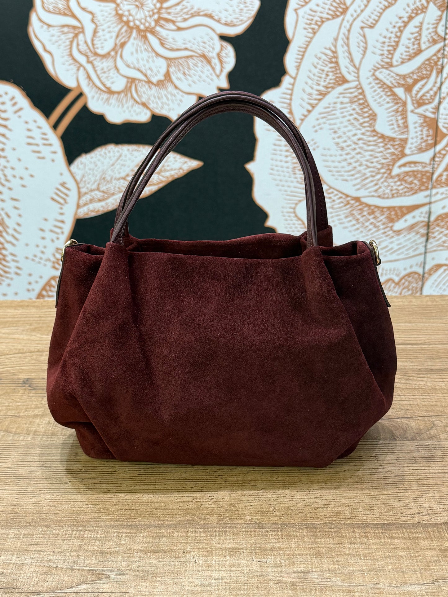 Borsa Retrò in suede colore bordeaux - Emporio Club (Copia)