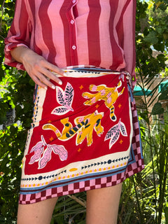 Gonna pareo tigre colore rosso - Haveone