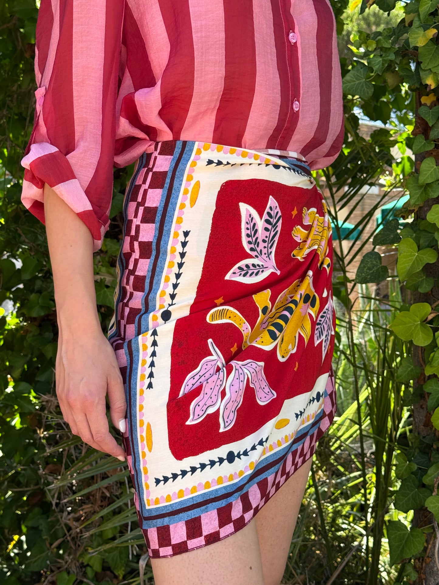 Gonna pareo tigre colore rosso - Haveone