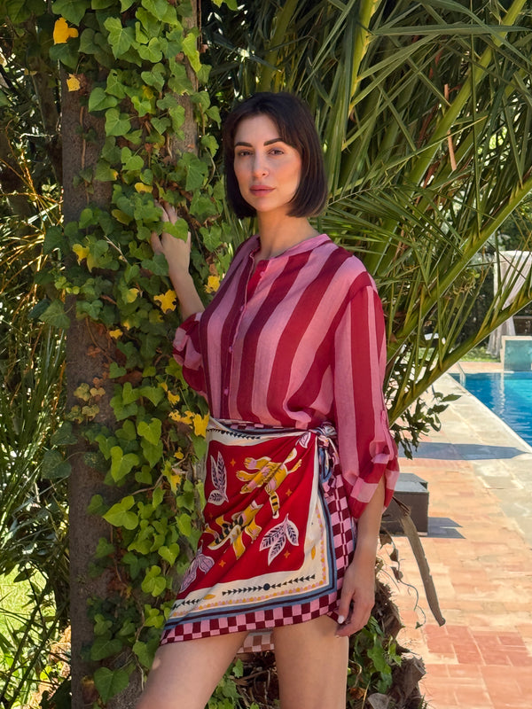 Gonna pareo tigre colore rosso - Haveone