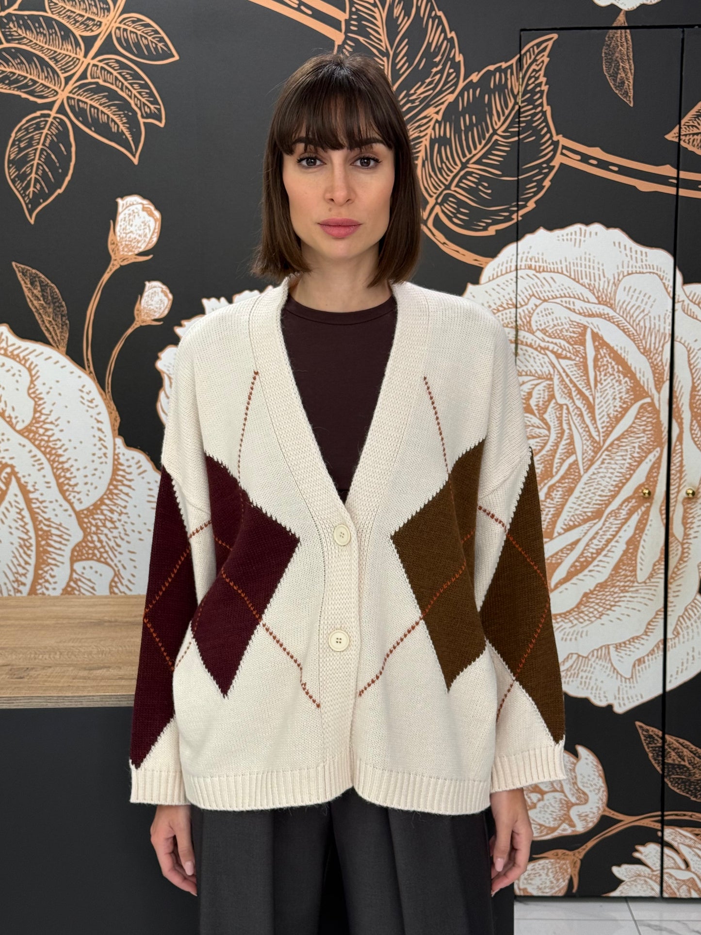 Cardigan a rombi burro - HaveOne