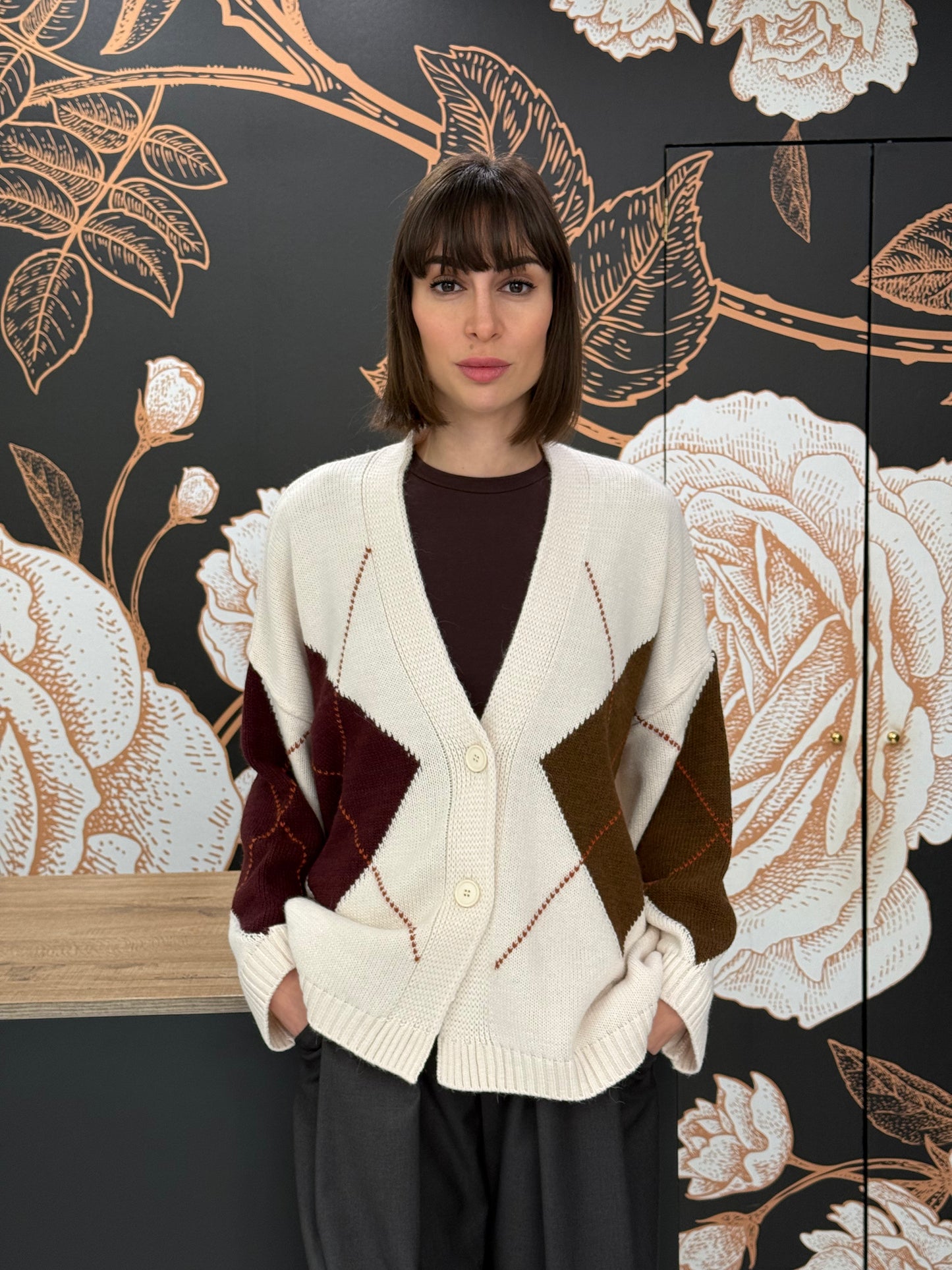 Cardigan a rombi burro - HaveOne