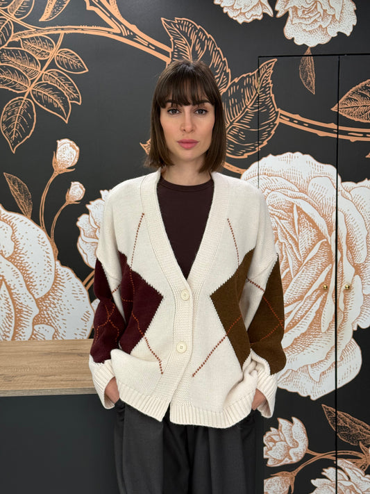 Cardigan a rombi burro - HaveOne