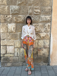Camicia panna stampa zebra - Haveone