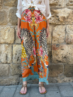 Pantalone fantasia Zebra arancione - Haveone