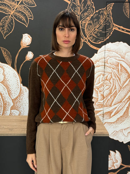 Maglia girocollo rombi moro - HaveOne