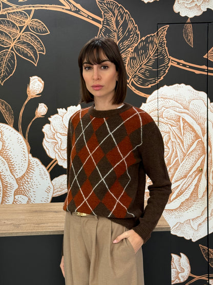Maglia girocollo rombi moro - HaveOne