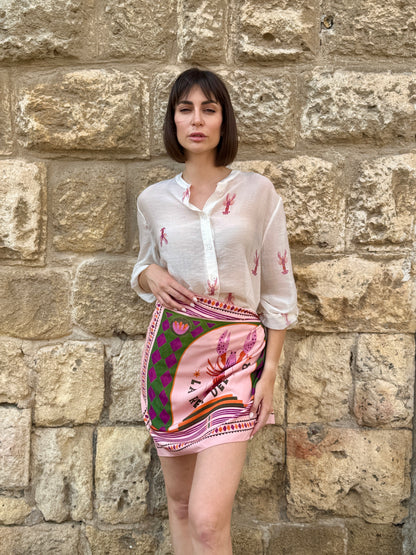 Gonna pareo aragosta colore rosa - Haveone