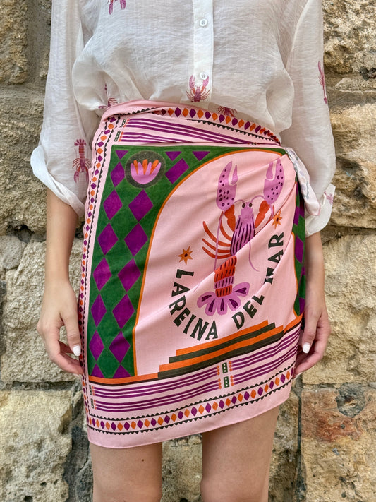 Gonna pareo aragosta colore rosa - Haveone