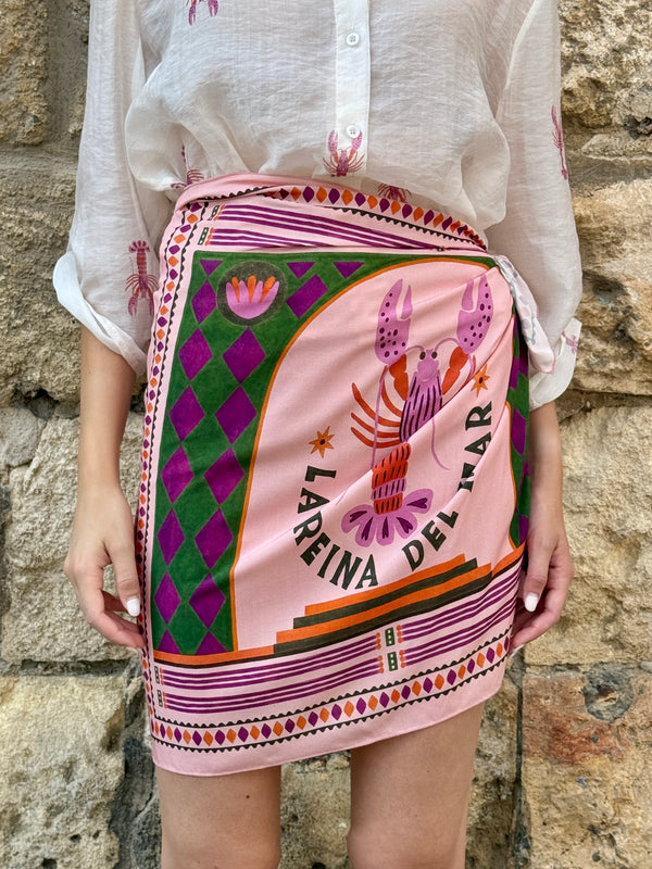 Gonna pareo aragosta colore rosa - Haveone