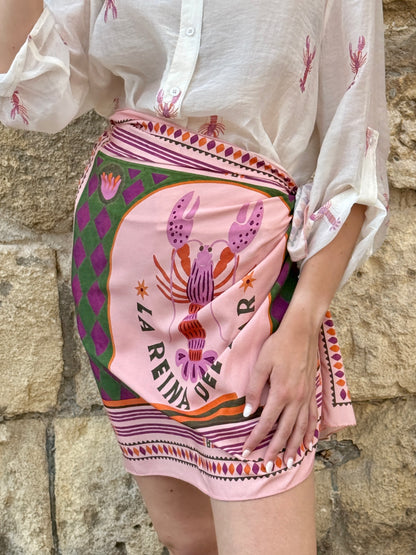 Gonna pareo aragosta colore rosa - Haveone