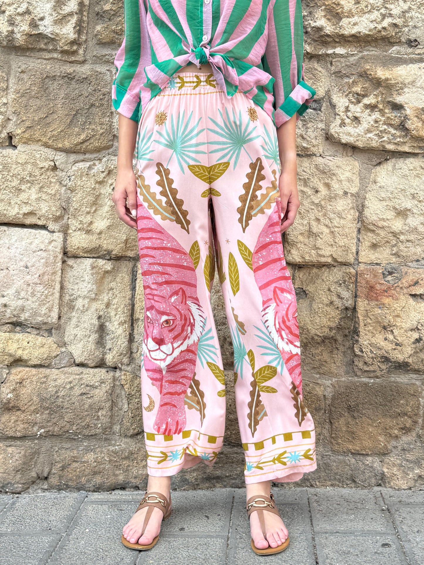Pantalone fantasia Jungle rosa -Haveone