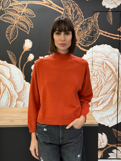 Dolcevita modello scatolina colore arancione - Vicolo