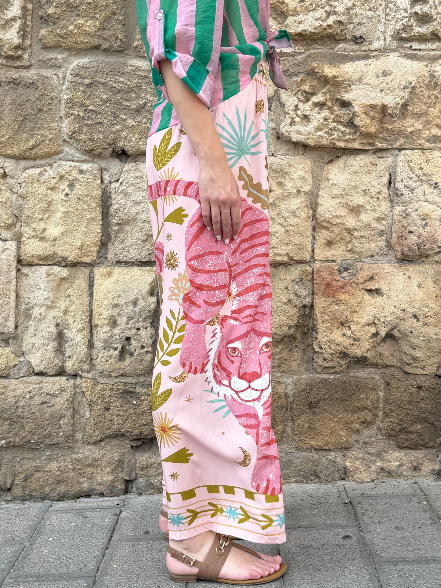 Pantalone fantasia Jungle rosa -Haveone