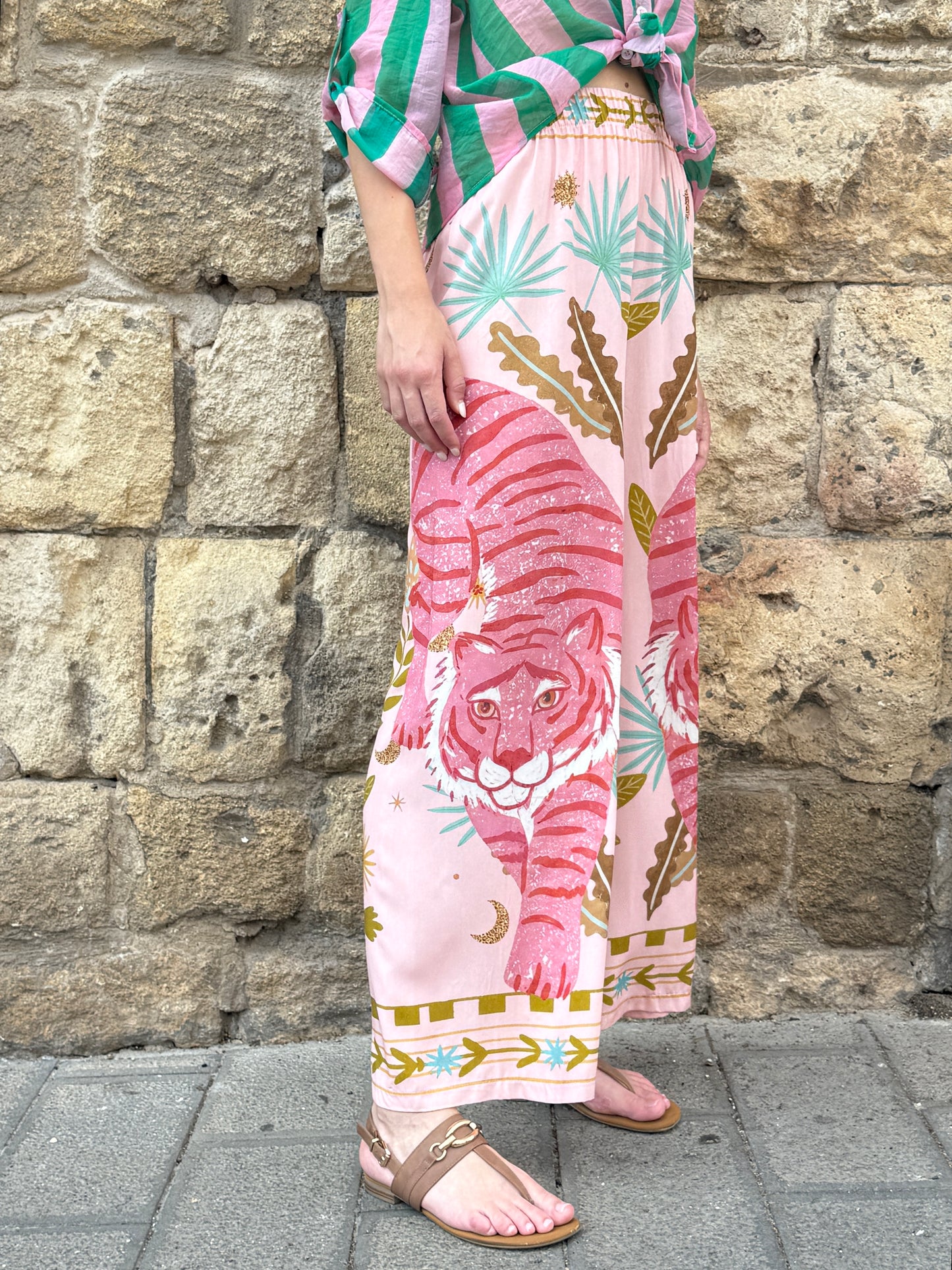 Pantalone fantasia Jungle rosa -Haveone
