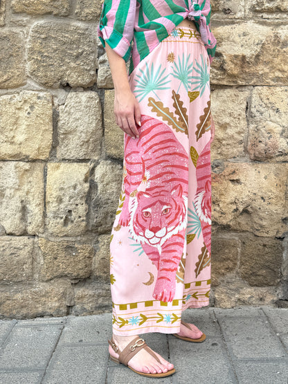 Pantalone fantasia Jungle rosa -Haveone