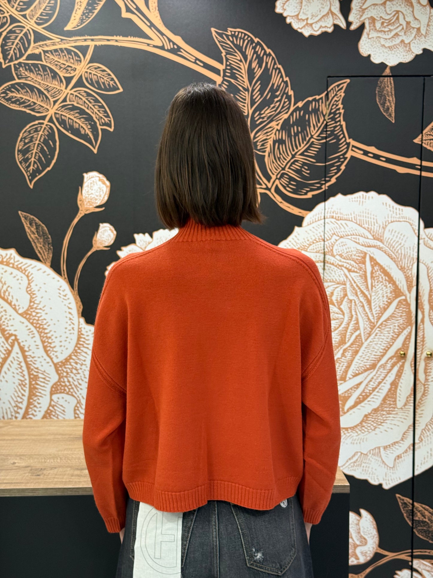 Dolcevita modello scatolina colore arancione - Vicolo