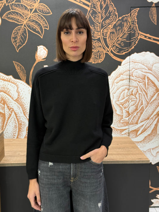 Dolcevita modello scatolina colore nero - Vicolo