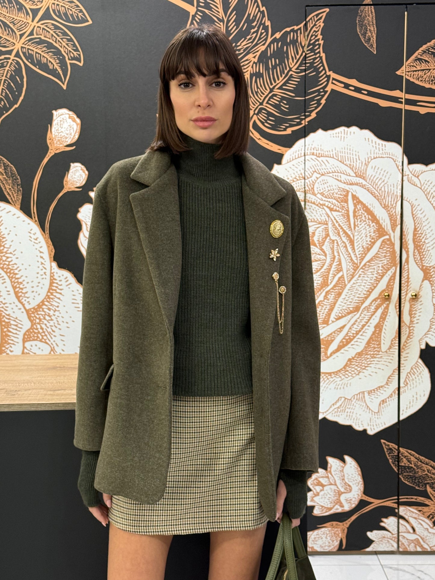 Giacca con spille verde - Vicolo