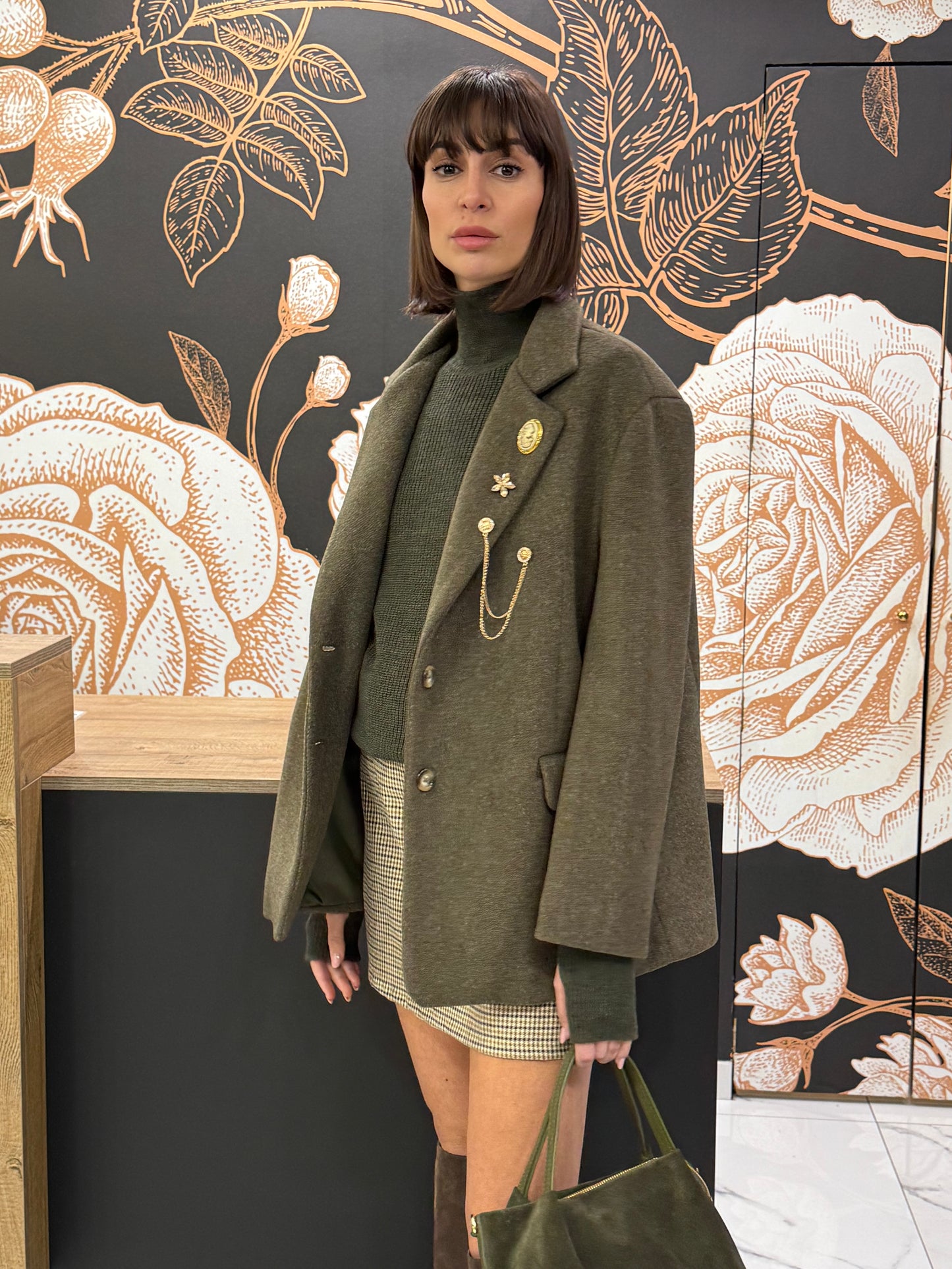 Giacca con spille verde - Vicolo