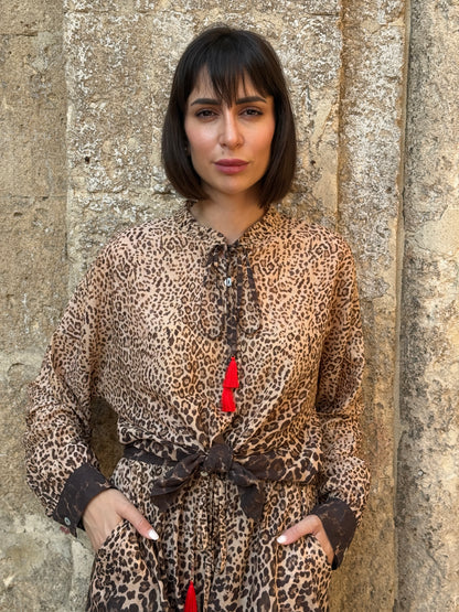 Blusa stampa animalier sfumata - Philia Loft