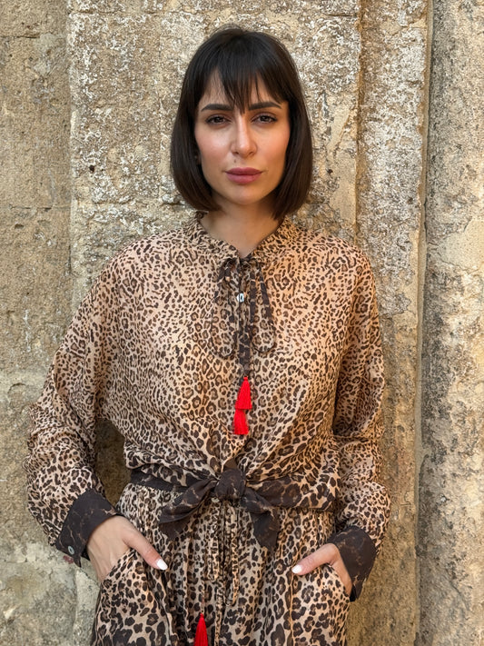 Blusa stampa animalier sfumata - Philia Loft