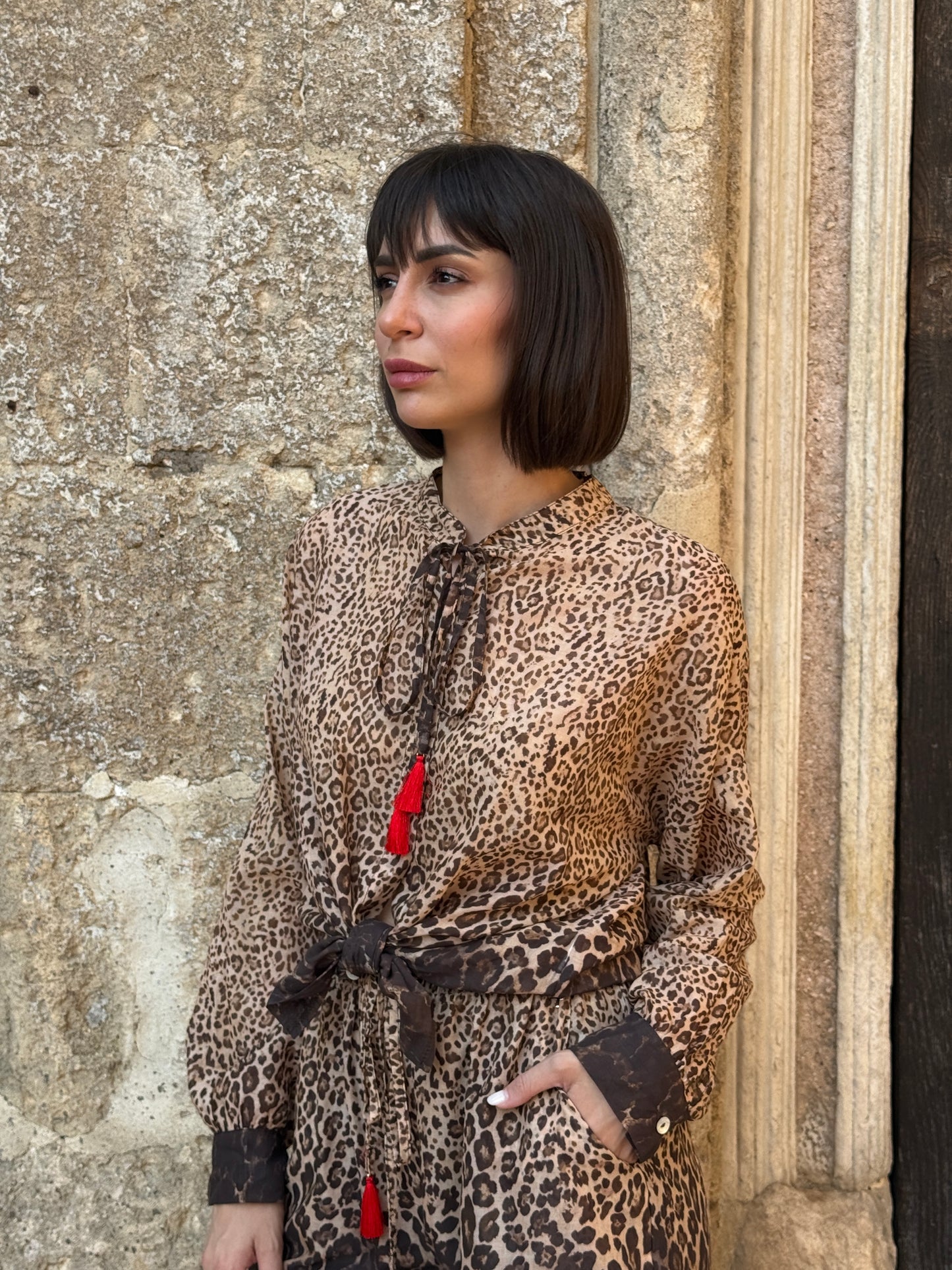 Blusa stampa animalier sfumata - Philia Loft