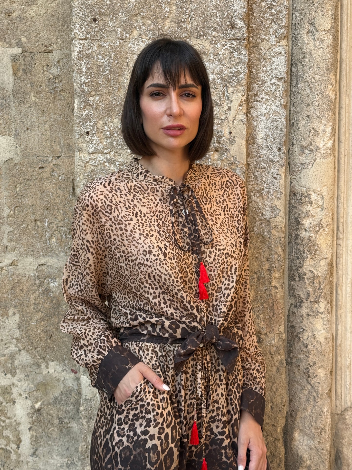 Blusa stampa animalier sfumata - Philia Loft