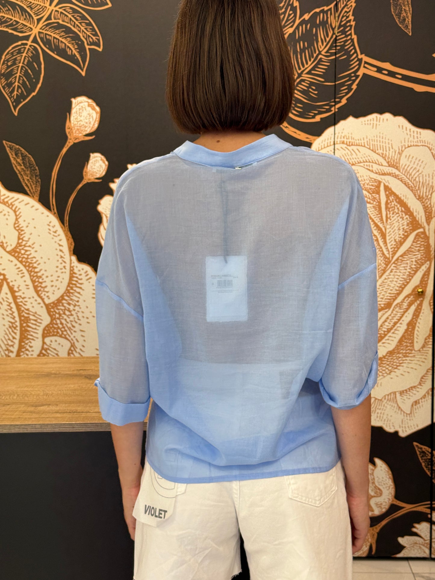Camicia in mussola di cotone carta da zucchero - Haveone